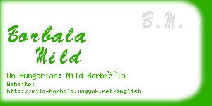 borbala mild business card